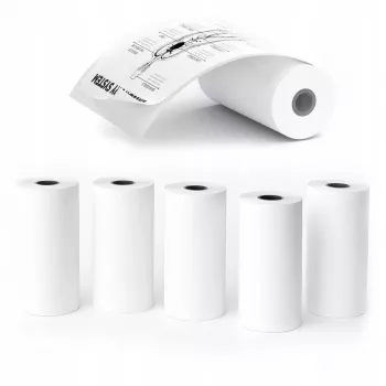 LOVEINSTANT beli samolepilni papirnati lističi 5x zvitek 3,5m za Love Instant X6 / S1 / Phomemo T02 / M02x