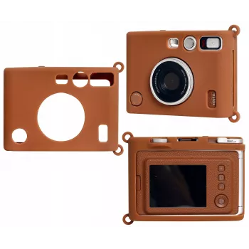 LOVEINSTANT silikonski zaščitni ovitek za Fujifilm Instax Mini Evo - rjav