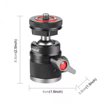 PULUZ mini 3D kroglična glava z vijakom 1/4