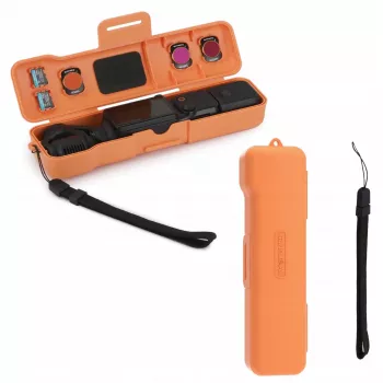 SUNNYLIFE zaščitna torbica trda torbica za DJI Osmo Pocket 3 in dodatke, oranžna