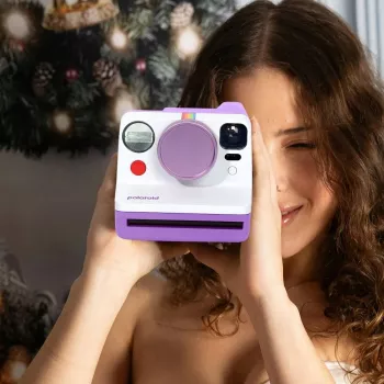 LOVEINSTANT aluminijast pokrov objektiva za Polaroid Now / Now+ – vijoličen