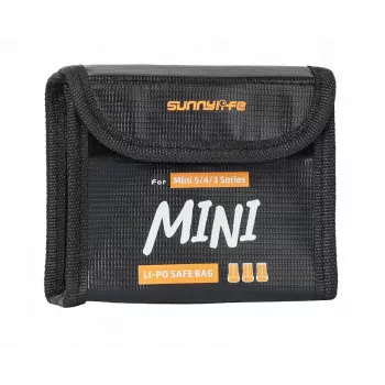 SUNNYLIFE ognjevarna torbica za shranjevanje baterij za 3x DJI Mini 5/4/3 Pro Mini 3 baterije N5p-dc085-3