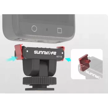 SUNNYLIFE magnetni hitro snemljivi nosilec s hladnim nastavkom in navojem 1/4 palca za DJI Osmo Action 5 Pro / 4 / 3 / 2 – črn