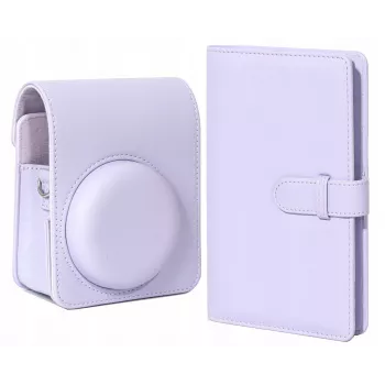 LOVEINSTANT torbica za kamero in foto album komplet za Fujifilm Instax Mini 13 - vijolična