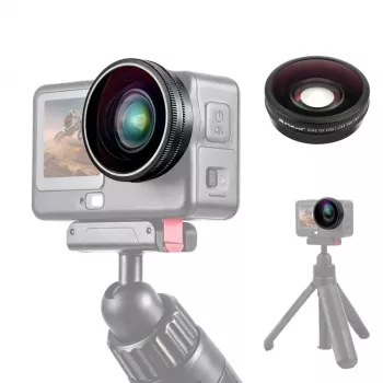 PULUZ širokokotni objektiv FOV Boost 185° za DJI Osmo Action 6 / HD steklo / PU1103