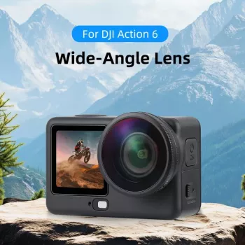 PULUZ širokokotni objektiv FOV Boost 185° za DJI Osmo Action 6 / HD steklo / PU1103