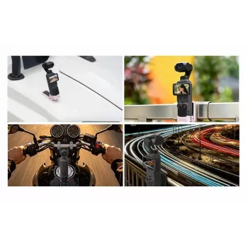 SUNNYLIFE magnetni adapter za nosilec 1/4 inch za DJI Osmo Pocket 3 - črna