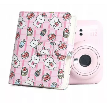 LOVEINSTANT foto album 64 fotografij za Fujifilm Instax Mini 99 41 12 40 11 Evo LiPlay Link, dizajn jagodni zajčki