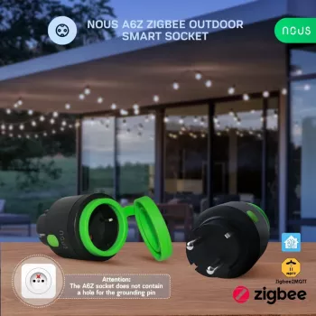 NOUS A6Z zunanja pametna vtičnica Zigbee 1 kos, spremljanje porabe energije