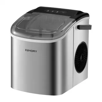 EUHOMY IM001 aparat za ledene kocke, 1,2 L, 12 kg/24h, srebrn