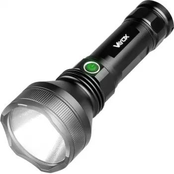 VAYOX VA0109 polnilna taktična svetilka, 1900 lm, 20 W, 5000 mAh, USB-C, IPX5