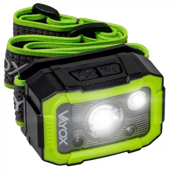 VAYOX VA0187 polnilna čelna svetilka, 750 lm, CREE + SMD, senzor gibanja, IP66