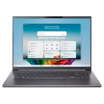 Acer Aspire 16 AI A16-I71M-96Q0 Copilot+ PC prenosnik, 16 inch WUXGA OLED 120Hz, Intel Core Ultra 9 386H, 16GB LPDDR5x, 512GB SSD, Windows 11 Home, nemška tipkovnica QWERTZ
