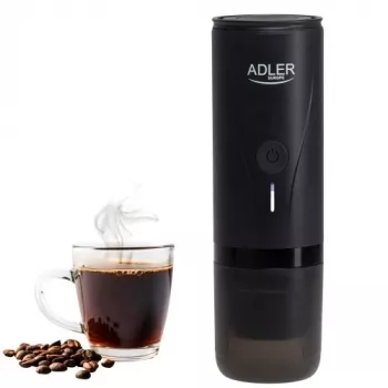 Adler AD 4400 prenosni aparat za kavo, 20 bar, črn