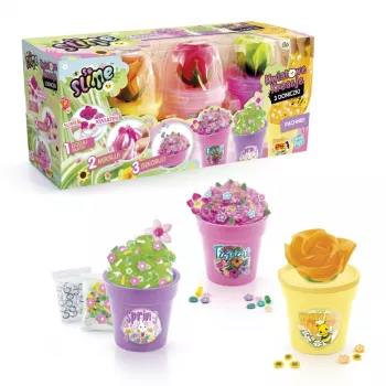 EPEE So Slime DIY Slime Shakers Floral Creations ustvarjalni komplet s 3 cvetličnimi lončki