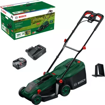 Bosch Rotak 18V-34 akumulatorska kosilnica s startnim kompletom in nastavkom za mulčenje (C)