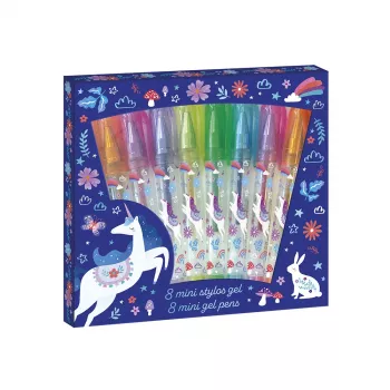 Janod Gel Pens Mini 8 barv Unicorns Dreamland 6+