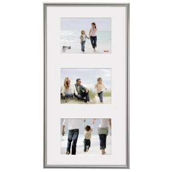 Hama Madrid okvir za fotografije za 3 fotografije 10x15 cm, srebrn, 23x45 cm