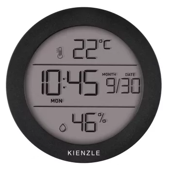 Kienzle termo-higrometer okrogel analogni - nerjavno jeklo - srebrn