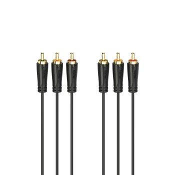 HAMA 3x RCA na 3x RCA avdio/video kabel 3m, pozlačeni konektorji