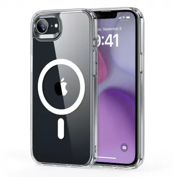ESR Classic Hybrid HaloLock MagSafe ovitek za iPhone 16e / 17e, prozoren
