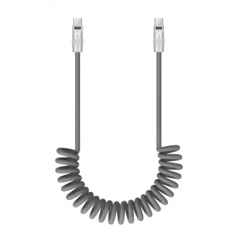 Newell kabel USB-C na USB-C 100W, 1,5m, silikon, zvit, siv