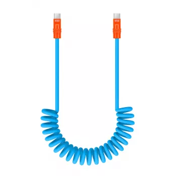 Newell kabel USB-C na USB-C 100W 1,5m silikon zviti modro-oranžen