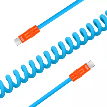 Newell kabel USB-C na USB-C 100W 1,5m silikon zviti modro-oranžen