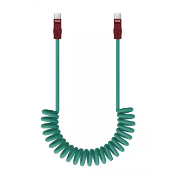 Newell kabel USB-C na USB-C 100W, 1,5m, silikon, zvit, zeleno-bordo