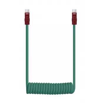 Newell kabel USB-C na USB-C 100W, 1,5m, silikon, zvit, zeleno-bordo