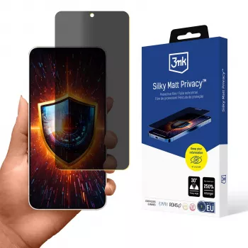 3MK Silky Matt Privacy - matirana zaščita zaslona za zasebnost za Samsung Galaxy S25 Edge
