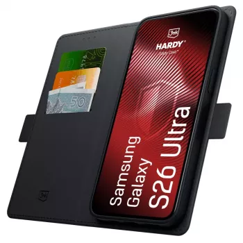 3MK PROTECTION Samsung Galaxy S26 Ultra – 3mk Hardy Foldy ovitek črn
