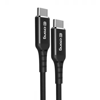 Crong Armor Link kabel USB-C na USB-C 100W PD 5A 200cm črn