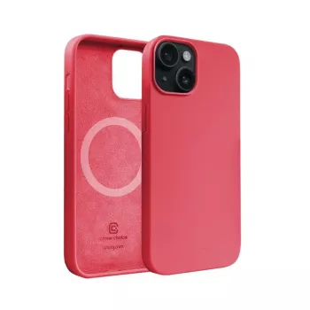 Ovitek Crong Color Cover Magnetic z MagSafe za iPhone 15 Plus, roza