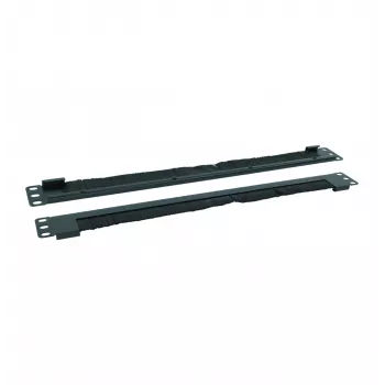 RACKTEL RL-ZASZF 1U krtačna prehodna plošča za kable za 19-palčni rack, črna (RAL 9005)