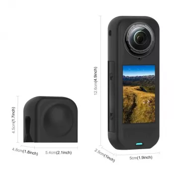 PULUZ PU757B pokrov objektiva in silikonski zaščitni ovitek za Insta360 X5