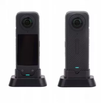SUNNYLIFE mini stojalo za akcijsko kamero Insta360 X4, črno, zložljivo namizno stojalo z vijakom 1/4 inch-20, nedrseče gumijaste noge, kompaktno in prenosno