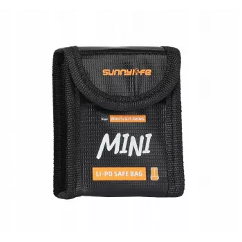 SUNNYLIFE ognjevarna varnostna torbica za baterije za DJI Mini 5/4/3 Pro/3, Lito 1, Lito X1 – 1x baterija