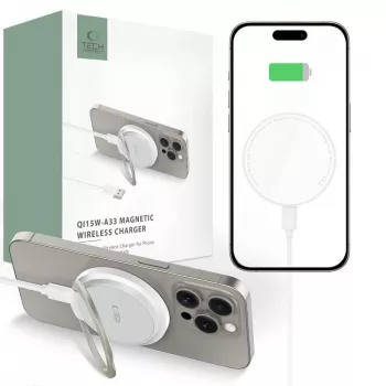 Tech-Protect QI15W-A33 MagSafe brezžični polnilnik 15W bel