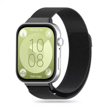 TECH-PROTECT Milanese Loop pašček za Huawei Watch Fit 3 - črn