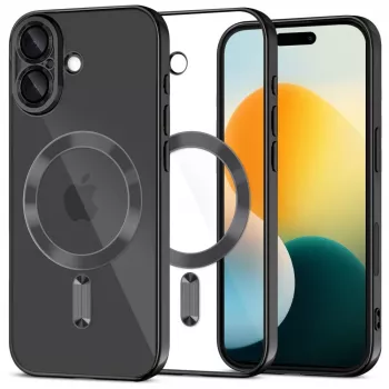 Tech-Protect MagFlex MagSafe iPhone 17 zadnji ovitek, svetleče črn