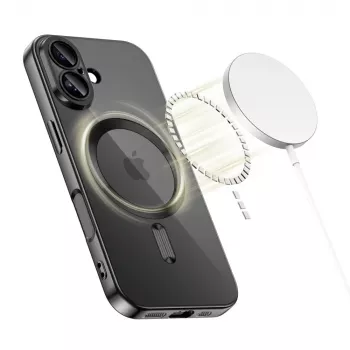 Tech-Protect MagFlex MagSafe iPhone 17 zadnji ovitek, svetleče črn