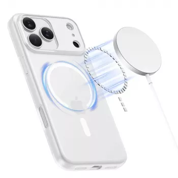 Tech-Protect MagSlim MagSafe ovitek za iPhone 17 Pro Max, mat bel