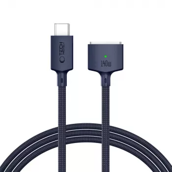 TECH-PROTECT MMC01 ULTRABOOST magnetni kabel za MacBook USB-C na MagSafe 3, 140W, 2m, polnočno moder