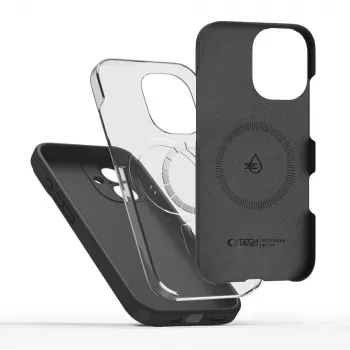 Tech-Protect Silicone Magsafe ovitek za iPhone 17, črn