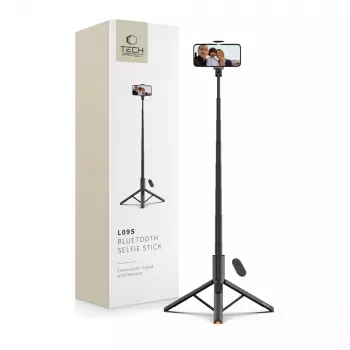 Tech-Protect L09S selfie palica in stojalo, črna