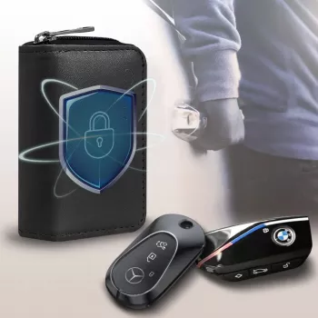 TECH-PROTECT KLR300 Faraday torbica za blokiranje signala keyless RFID, črna/črna