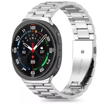 Tech-Protect nerjavno jeklo pas za Samsung Galaxy Watch 8 / Classic (40/44/46 mm) srebrn