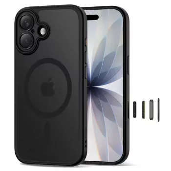 TECH-PROTECT MagPeak MagSafe ovitek za iPhone 17, mat črn