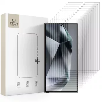 TECH-PROTECT paket 10 kaljenih zaščitnih folij za zaslon za Samsung Galaxy S24 Ultra, prozoren